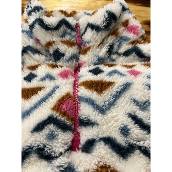 Eddie Bauer Fleece Pullover Jacket Women Large Aztec Southwestern Outerwear - Picture 14 of 15